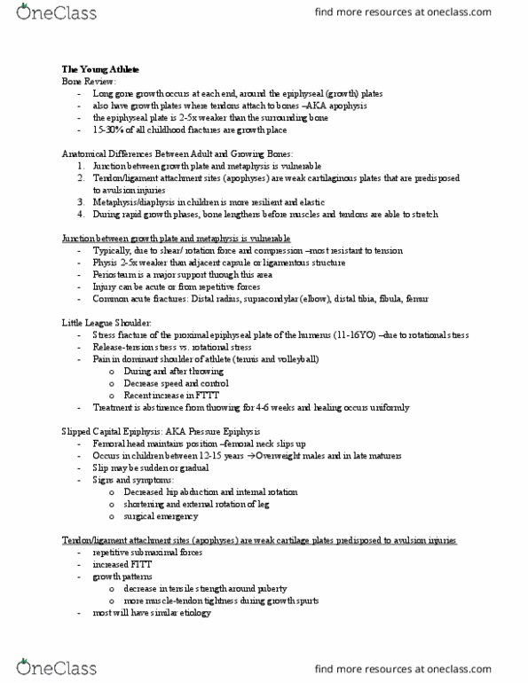 Kinesiology 2236A/B Lecture Notes - Lecture 47: Valgus Stress Test, Epicondyle, Avulsion Injury thumbnail