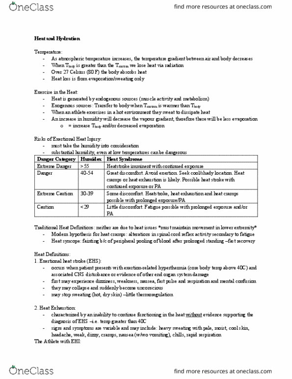 Kinesiology 2236A/B Lecture Notes - Lecture 46: Stroke Volume, Water Intoxication, Vascular Resistance thumbnail