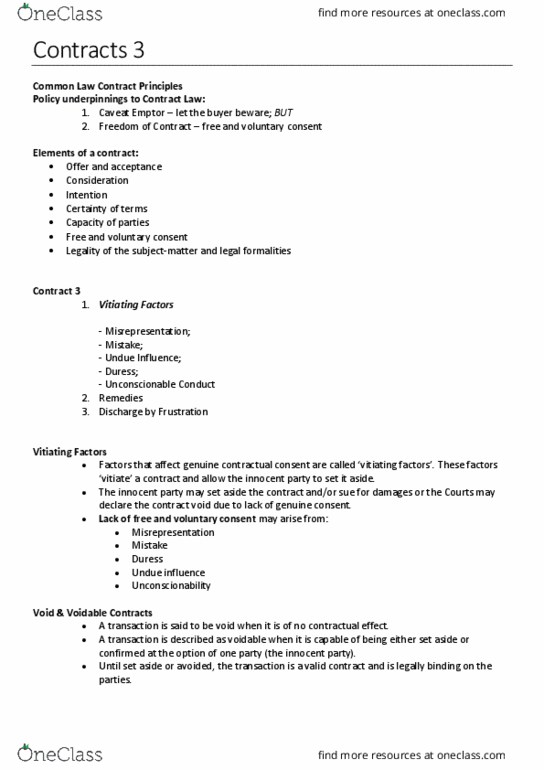 LAWS1100 Lecture Notes - Lecture 7: Delays, State Rail Authority, Australian Consumer Law thumbnail