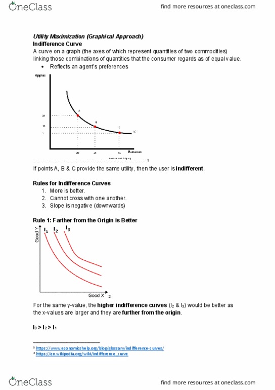 ECON 1011 Lecture Notes - Lecture 15: Demand Curve, Indifference Curve cover image