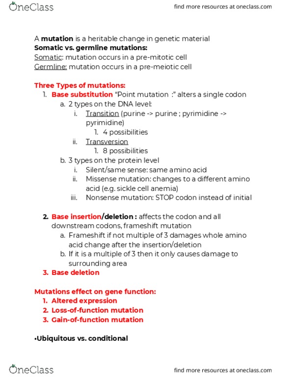 MCB 2400 Lecture Notes - Lecture 11: Dna Mismatch Repair, Wobble Base Pair, Dna Polymerase thumbnail