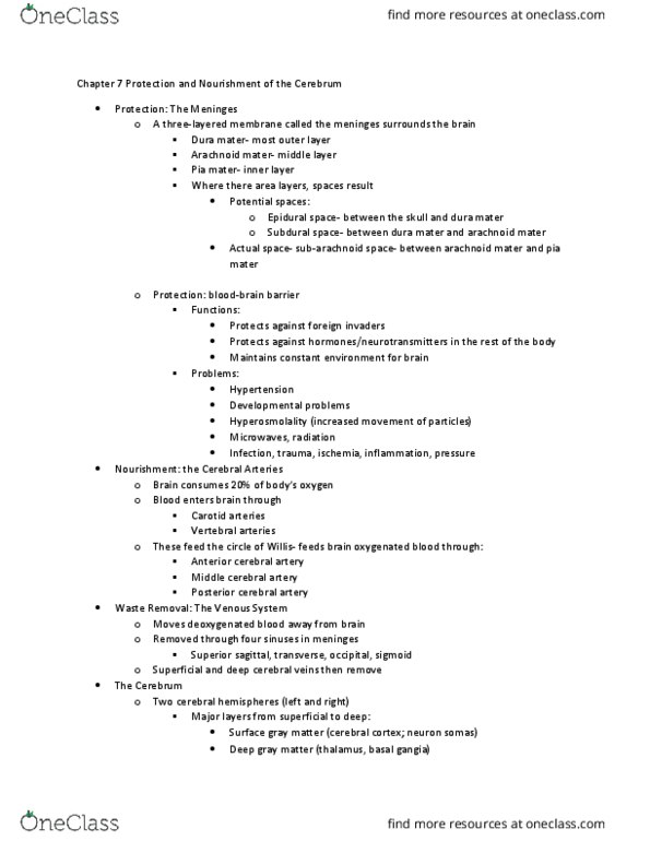 CSD-4766 Lecture Notes - Lecture 7: Neuroplasticity, Headache, Adaptive Capacity thumbnail