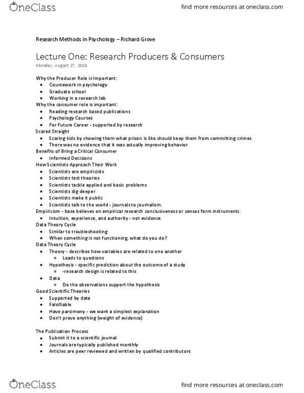 PSYC 303 Lecture Notes - Lecture 1: Confirmation Bias, Bias Blind Spot, Availability Heuristic thumbnail