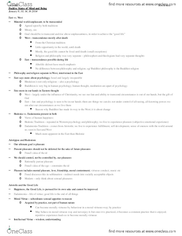 PSYCH 3BA3 Lecture Notes - Psoriasis, Mudita, Wu Wei thumbnail