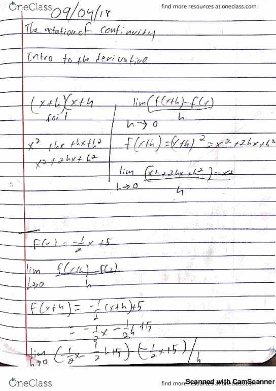 MAC 2233 Lecture 2: The notation of continuity thumbnail