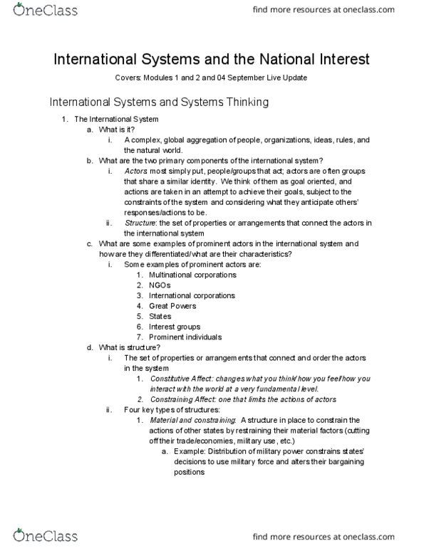 GOV 312L Lecture Notes - Lecture 2: Systems Theory, The Dilemma, Environmental Health thumbnail