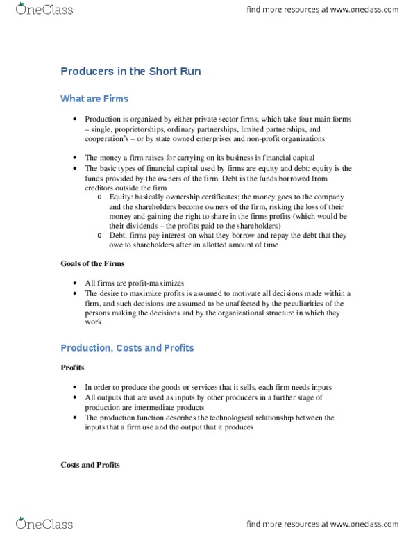 ECON 111 Chapter : ECON110 first term thumbnail