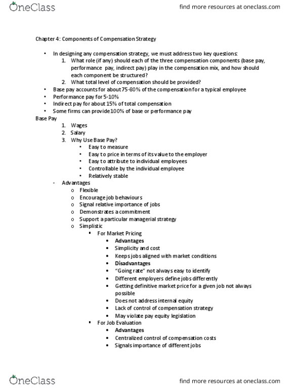 SMO416 Chapter Notes - Chapter 4: Job Evaluation, Profit Sharing, Piece Work thumbnail