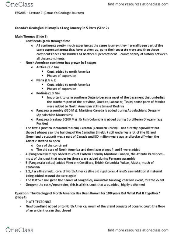 EESA06H3 Lecture 9: EESA06 – Lecture 9 (Canada’s Geologic Journey thumbnail