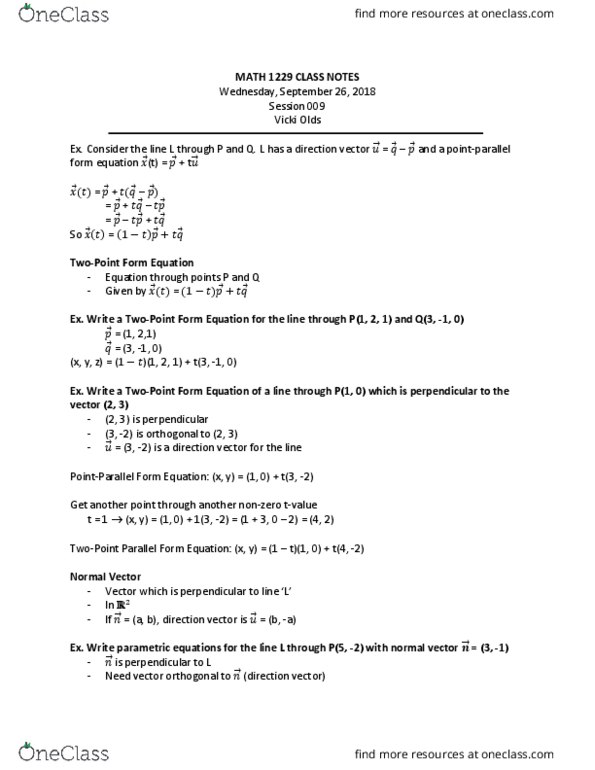 Mathematics 1229A/B Lecture 9: September 26 Notes thumbnail