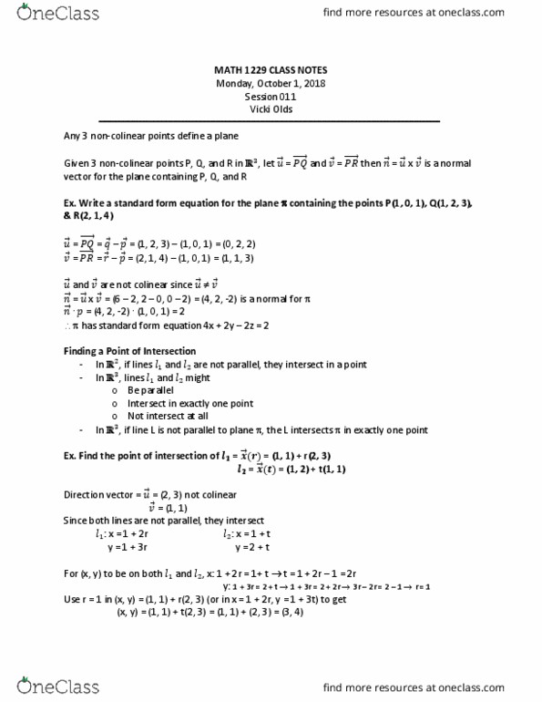 Mathematics 1229A/B Lecture 11: October 1 Notes thumbnail