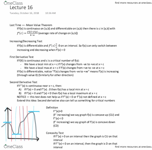 MATH 1ZA3 Lecture Notes - Lecture 19: Indeterminate Form cover image