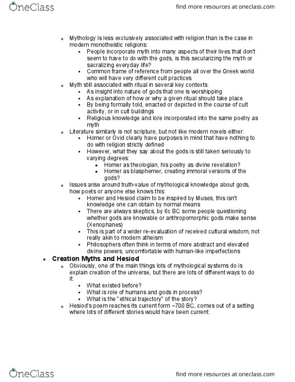 CLASS102 Lecture Notes - Lecture 3: Xenophanes thumbnail