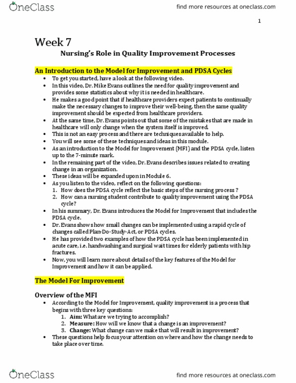 Nursing 4440A/B Chapter Notes - Chapter 7: Hip Fracture, Nursing Process, Hand Washing thumbnail