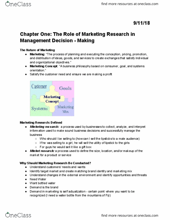 COMMERCE 3MA3 Chapter Notes - Chapter 1: Marketing Mix, Customer Relationship Management, Reverse Engineering thumbnail