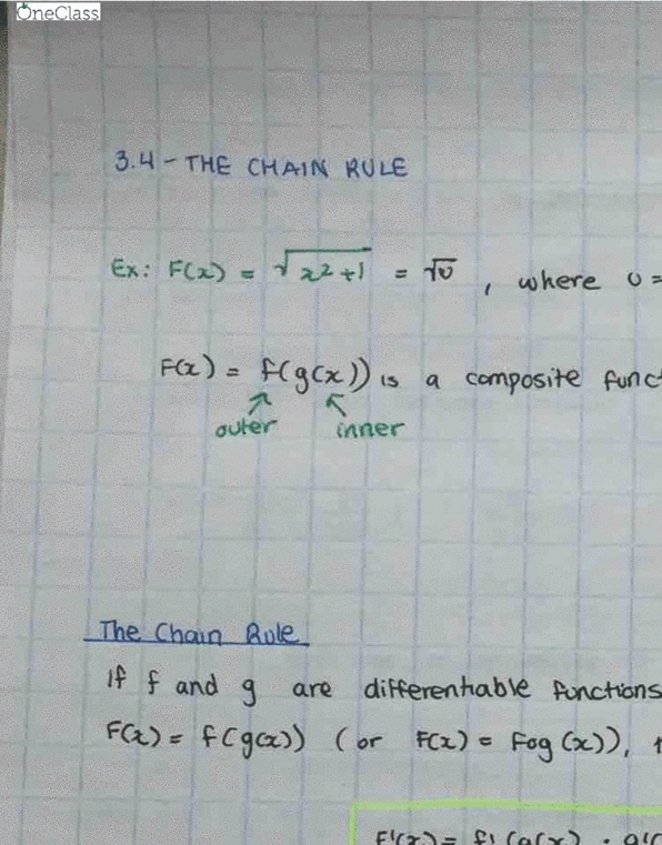 Calculus 1000A/B Lecture 24: Calculus 1000A Section 3.4 Chain Rule cover image