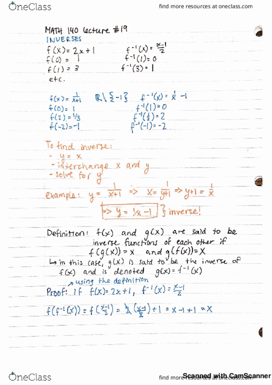 MATH 140 Lecture 19: Inverses cover image