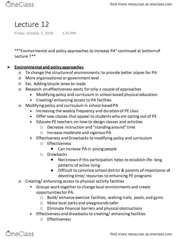 Kinesiology 2276F/G Lecture Notes - Lecture 12: Resource Consumption thumbnail