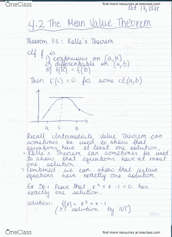MATH 1000 Lecture 19: Math 1000 Notes October 17- Section 4.2 cover image