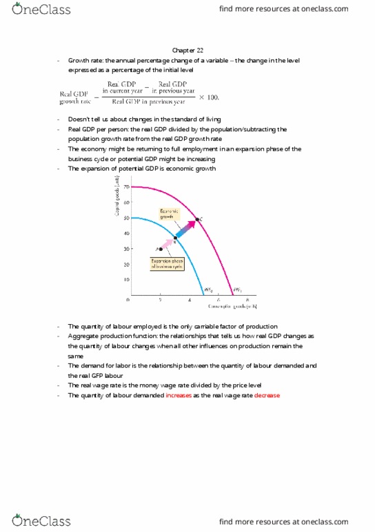 Economics 1022A/B Lecture Notes - Lecture 22: Real Wages, Potential Output, Workforce Productivity thumbnail