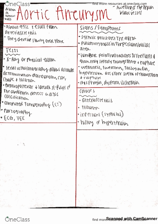 NURS 304 Lecture 1: Aortic Aneurysm thumbnail