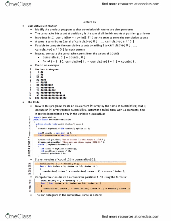 CSC 120 Lecture Notes - Lecture 17: Newline thumbnail