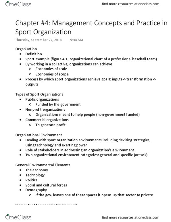 Baseball Organizational Chart