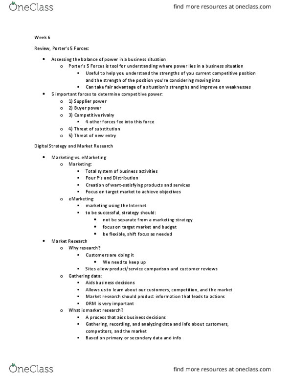 CCT356H5 Lecture Notes - Lecture 6: Online Advertising, Personalization, Marketing Mix thumbnail