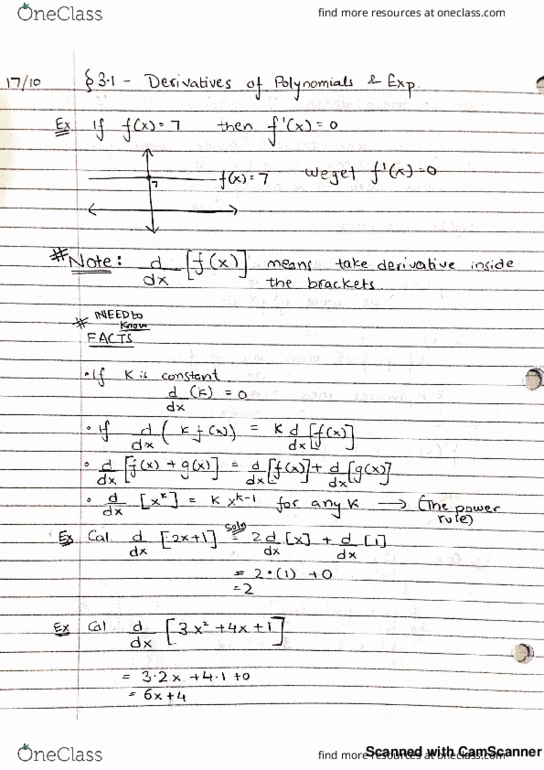 MAT135Y5 Lecture 12: MAT135Y5 Lecture 10- Derivatives of polynomials and exponentical cover image