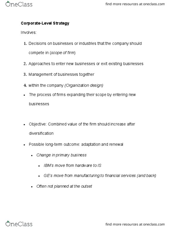 BPL 5100H Lecture Notes - Lecture 16: Organizational Architecture, Coopetition, Vertical Integration thumbnail