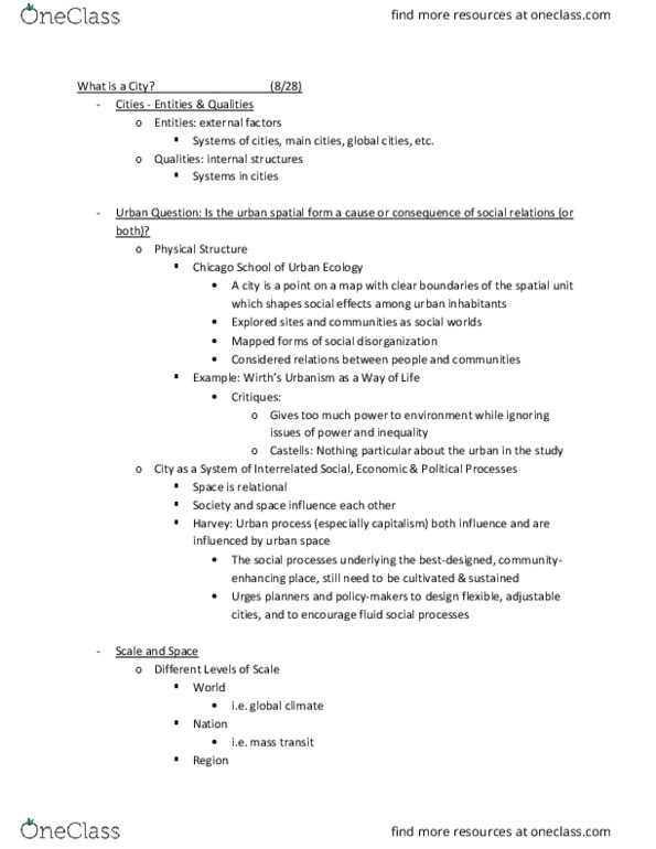 GEOG 3205 Lecture Notes - Lecture 2: Social Disorganization Theory, Glocalization thumbnail