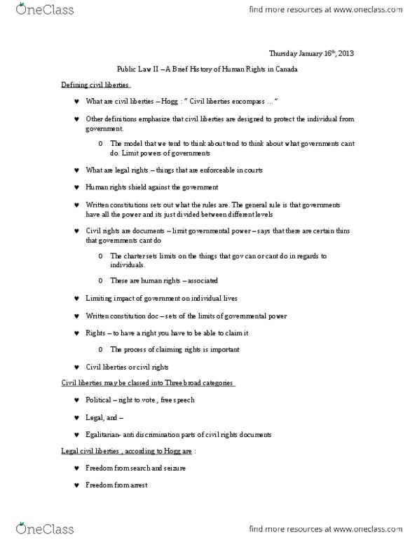 POLS 3136 Lecture Notes - English Law, Constitutional Documents thumbnail