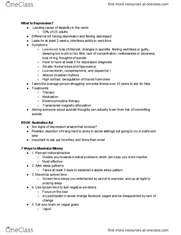 PSYCH 3331 Chapter Notes - Chapter 0: Transcranial Magnetic Stimulation, Electroconvulsive Therapy, Circadian Rhythm thumbnail