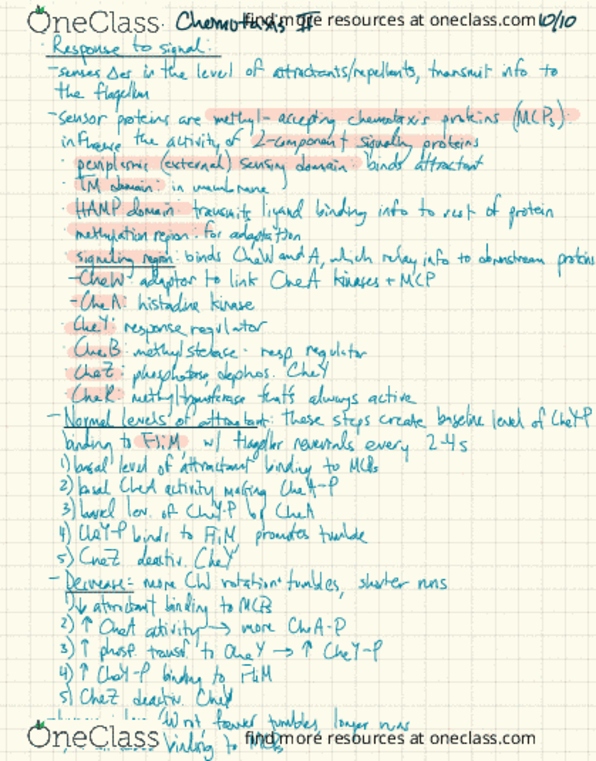 PLANTBI C112 Lecture Notes - Lecture 21: Histidine Kinase, Chemotaxis, Tophus thumbnail