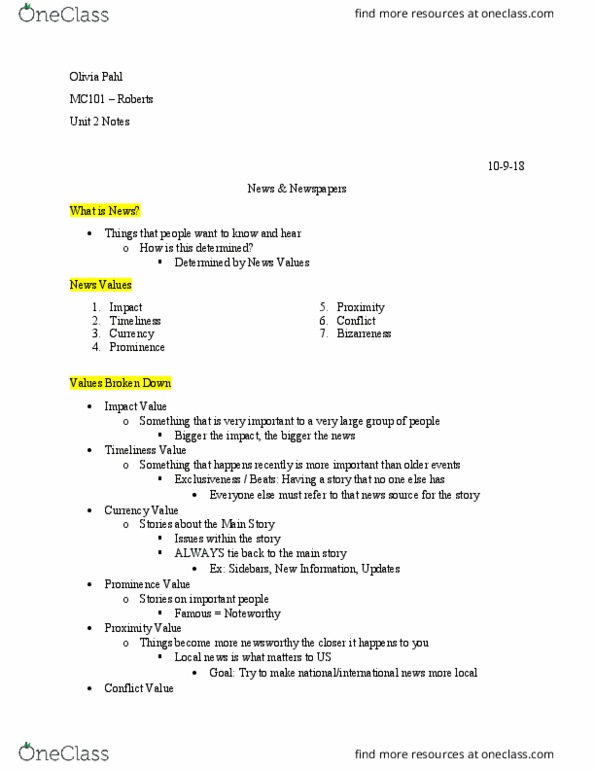 MC 101 Lecture Notes - Lecture 12: Ethnocentrism thumbnail