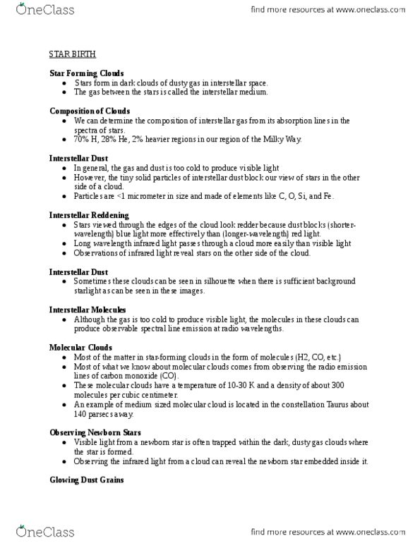 ASTRON 100 Lecture Notes - Flattening, Stay Cool, Protostar thumbnail