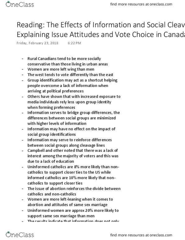 POLI 222 Chapter Notes - Chapter reading: Canadian Alliance thumbnail