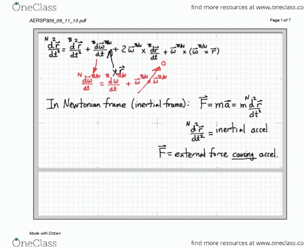 AERSP 309 Lecture : Acceleration wrt Rotating Frame.pdf thumbnail
