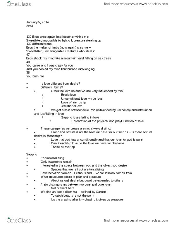 PHILOS 2ZZ3 Lecture Notes - Lecture 2: Unconditional Love, Melter, Empirical Evidence thumbnail