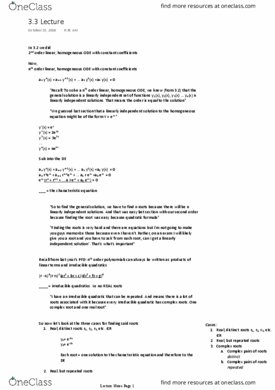 Applied Mathematics 2270A/B Lecture Notes - Lecture 11: Horse Length, Product Rule thumbnail