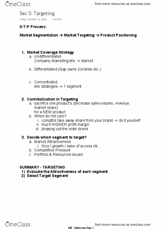 MGMA01H3 Lecture Notes - Lecture 5: Marketing Mix, Profit Margin thumbnail