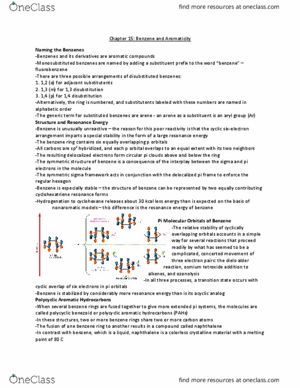 CHEM 0320 Lecture Notes - Lecture 4: Osmium Tetroxide, Naphthalene, Fluorobenzene thumbnail