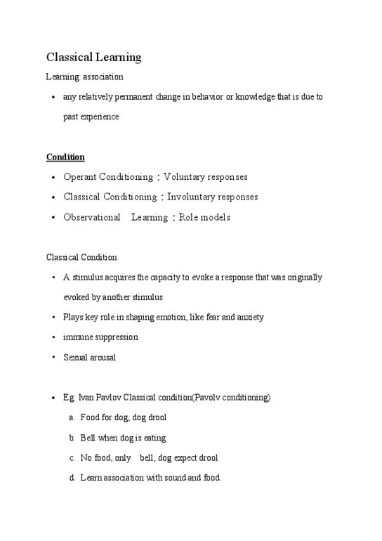 PSY 205 Chapter Notes - Chapter 6: Observational Learning, Sexual Arousal, Operant Conditioning thumbnail