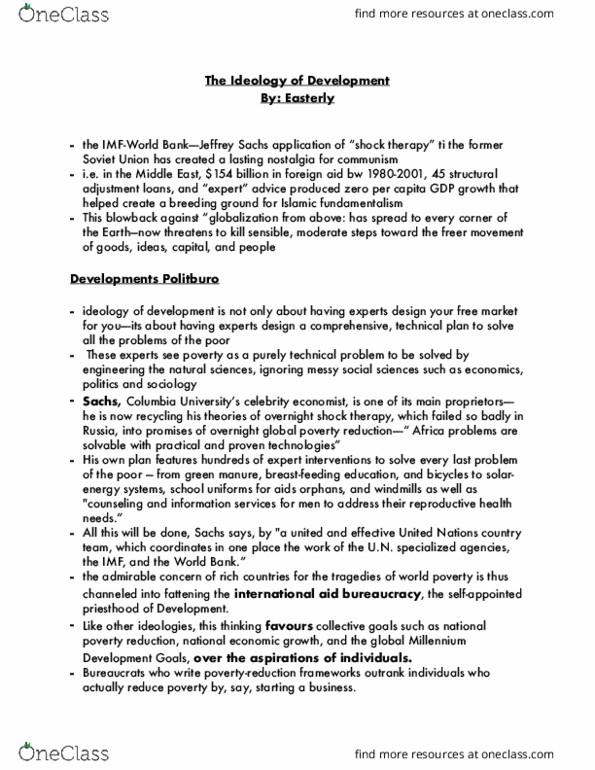 IDSA01H3 Chapter Notes - Chapter 2: Millennium Development Goals, Green Manure, Islamic Fundamentalism thumbnail