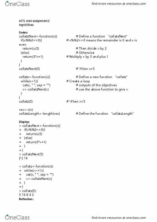 ACTL1101 Lecture Notes - Lecture 2: Pseudocode thumbnail
