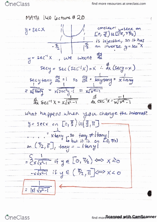 MATH 140 Lecture 20: Differentiating Sinusoidal Functions cover image