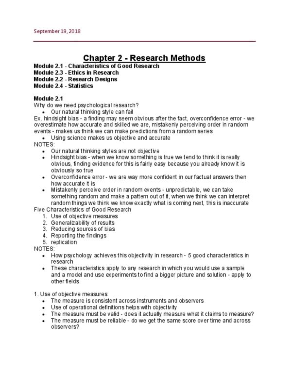 PSYC 1000 Lecture Notes - Lecture 2: Hindsight Bias, Guelphs And Ghibellines, Statistical Hypothesis Testing thumbnail