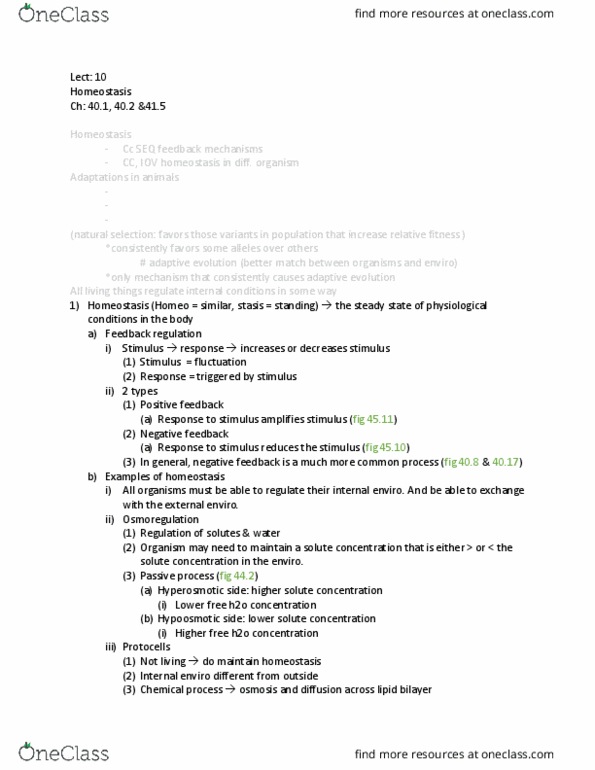 01:119:116 Lecture Notes - Lecture 10: Lipid Bilayer, Homeostasis, Negative Feedback thumbnail