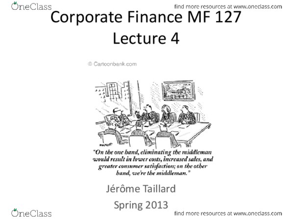 MFIN1127 Lecture Notes - Lecture 4: Financial Statement, Net Present Value, Cash Conversion Cycle thumbnail