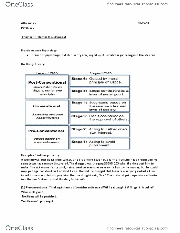 PSY 205 Lecture Notes - Lecture 9: Radium, Cognitive Development, Psych cover image